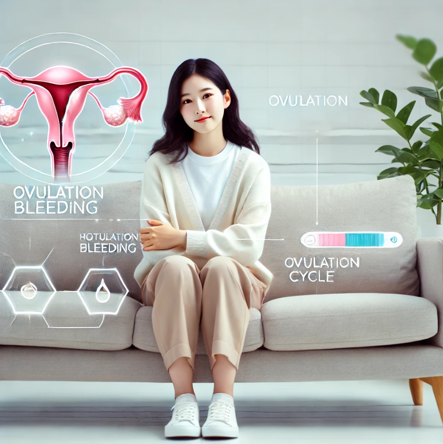 생리에 대한 생각하는 여성