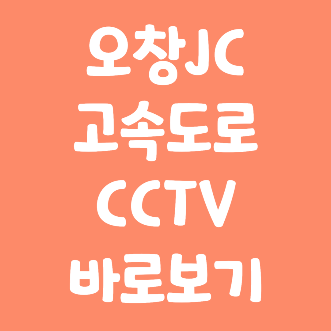 실시간 오창 JC 고속도로 CCTV 바로보기