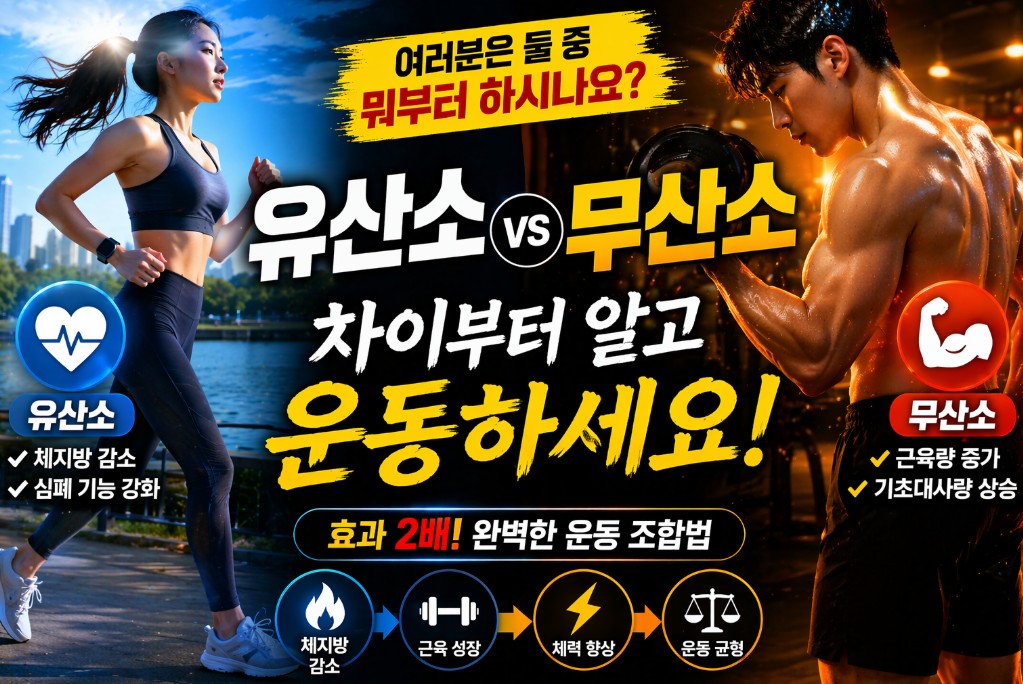 유산소 운동과 무산소 운동 차이