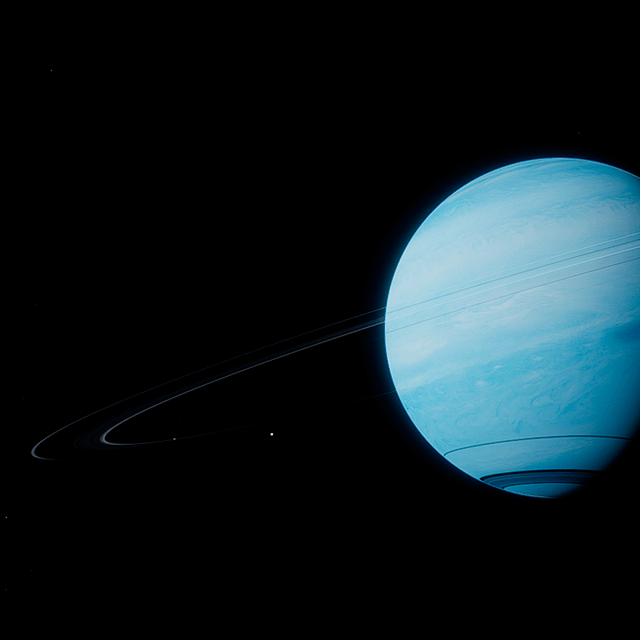 우주에-있는-파란색의-해왕성-사진