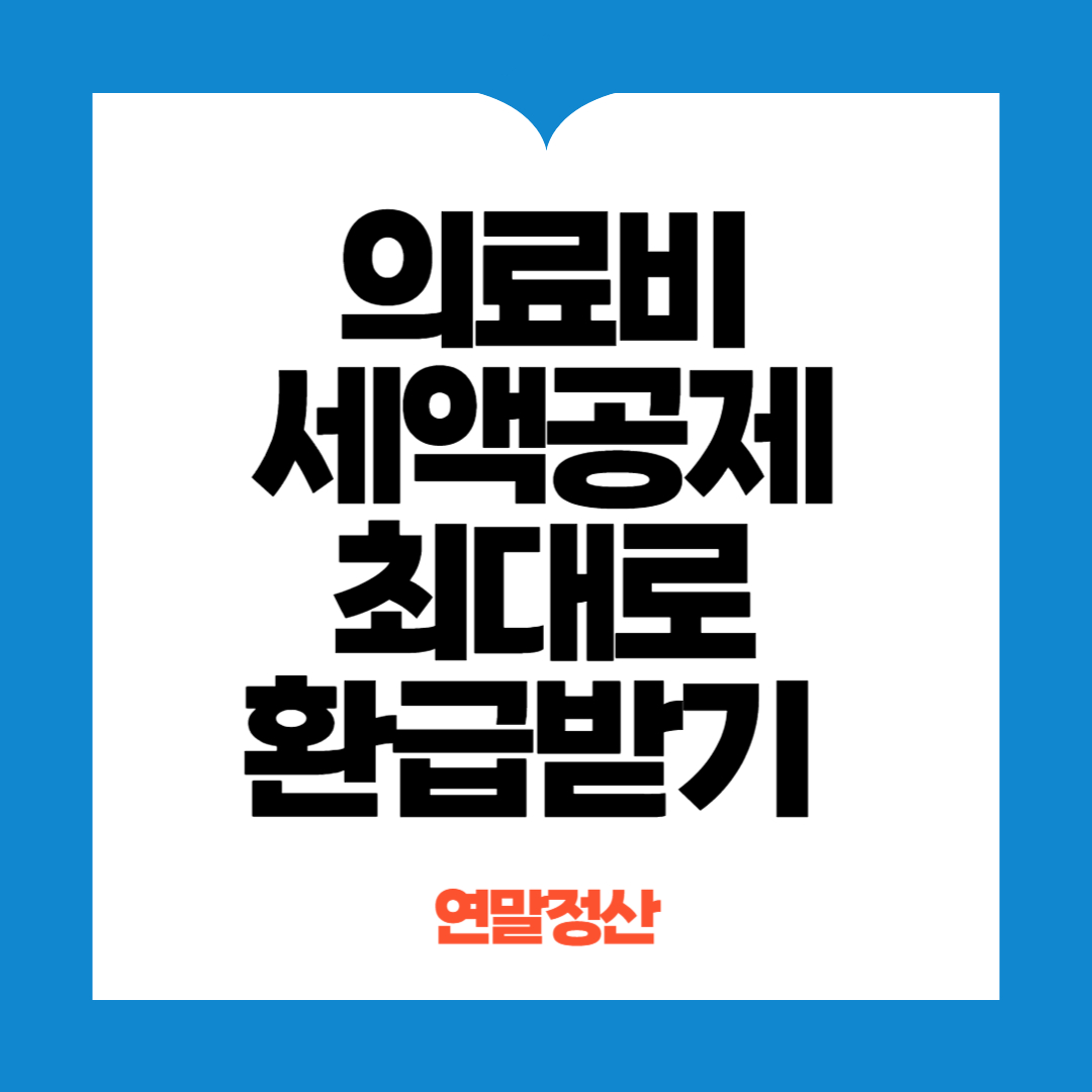 의료비세액공제 최대로 환급