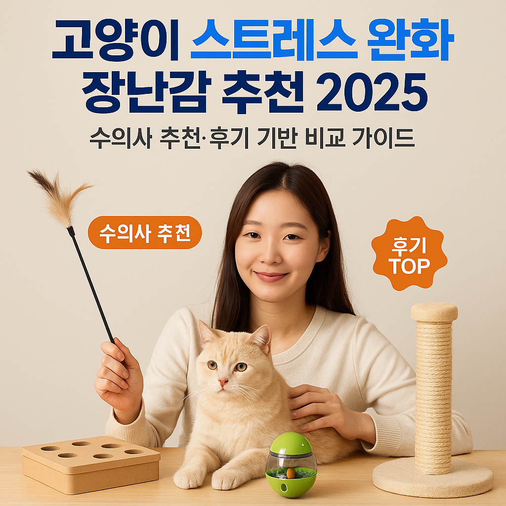 고양이 스트레스 완화 장난감 추천 2025 | 수의사 추천·후기 기반 비교 가이드
