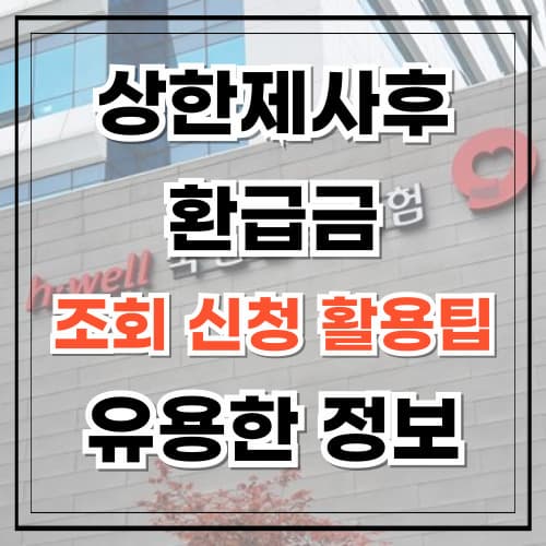 상한제사후환급금 조회 신청 알아두면 유용한 정보