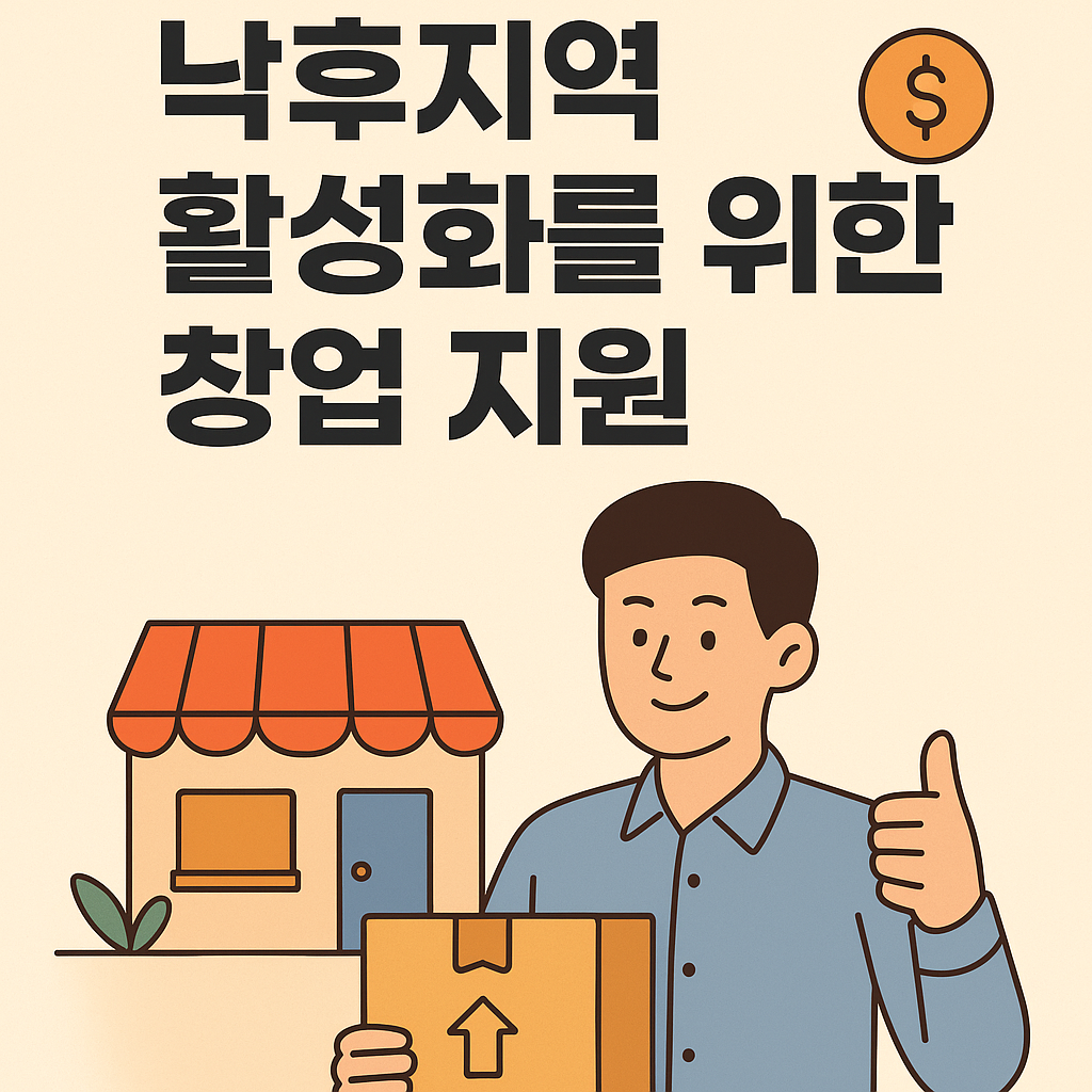 낙후지역 활성화를 위한 창업 지원 포스터 이미지