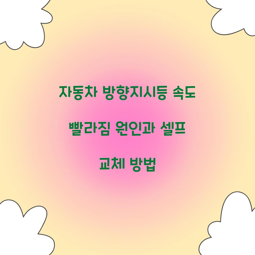 방향지시등 속도