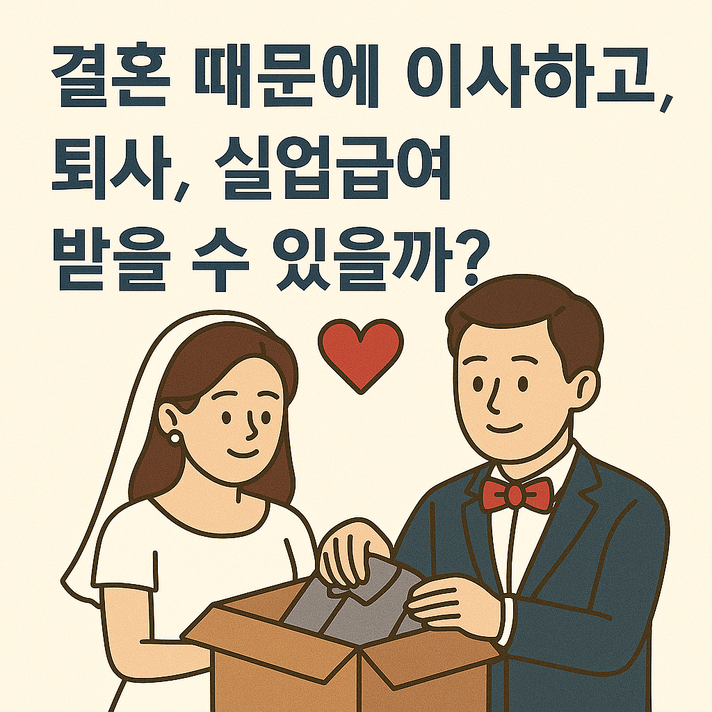결혼 때문에 이사하고 퇴사, 실업급여 받을 수 있을까?