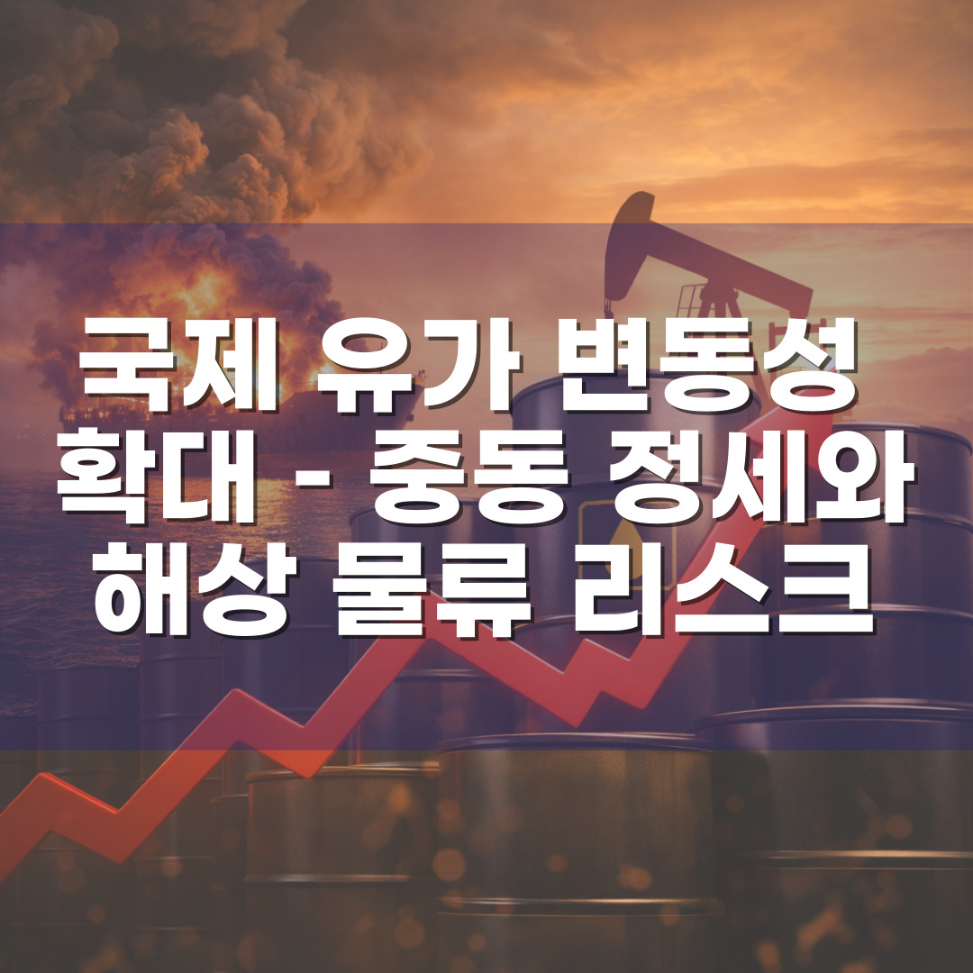 국제 유가 변동성 확대 – 중동 정세와 해상 물류 리스크