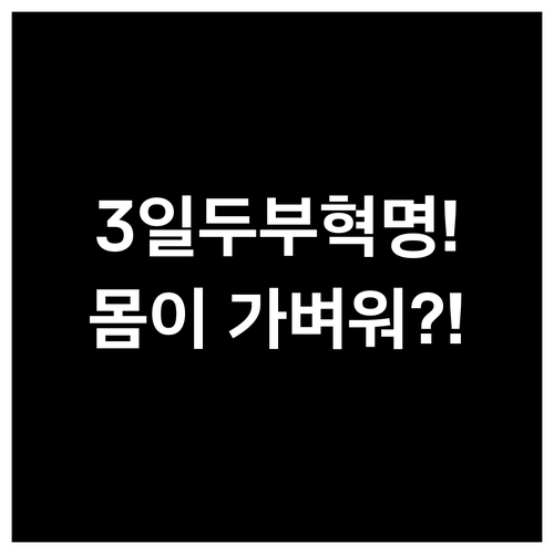 3일 만에 몸이 가벼워지는 두부 다이..