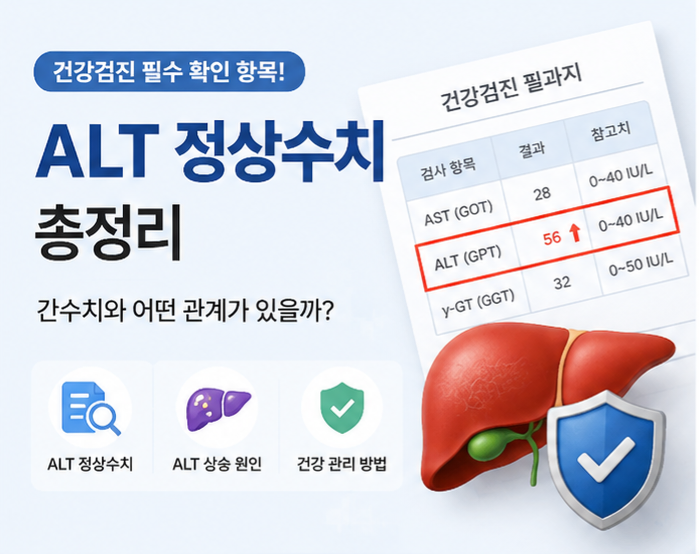 건강검진에서 확인하는 ALT 정상수치와 간수치 정보를 안내하는 썸네일