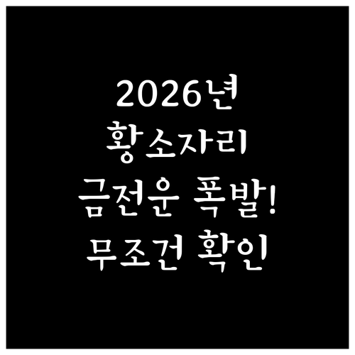 2026년 황소자리 금전운 흐름 분석..