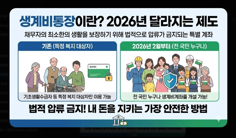 생계비통장 은행별 우대혜택 비교 [2026년 최신] 수수료 면제 및 금리 우대 조건 정리