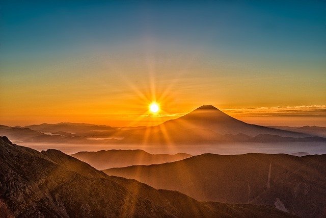 설악산 정상 해돋이 사진