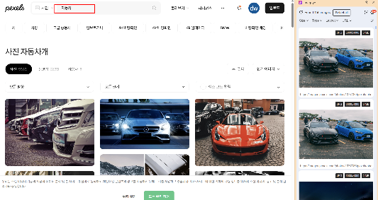 픽사베이 검색창 이미지