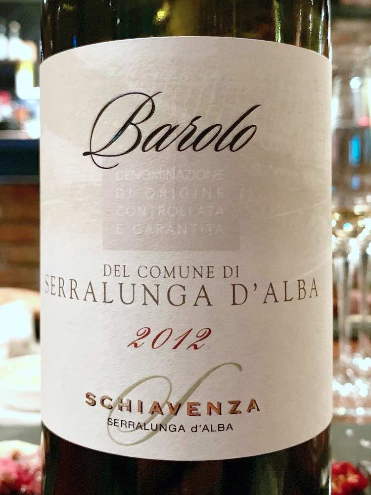 Schiavenza Barolo del Comune di Serralunga d'Alba DOCG 2012