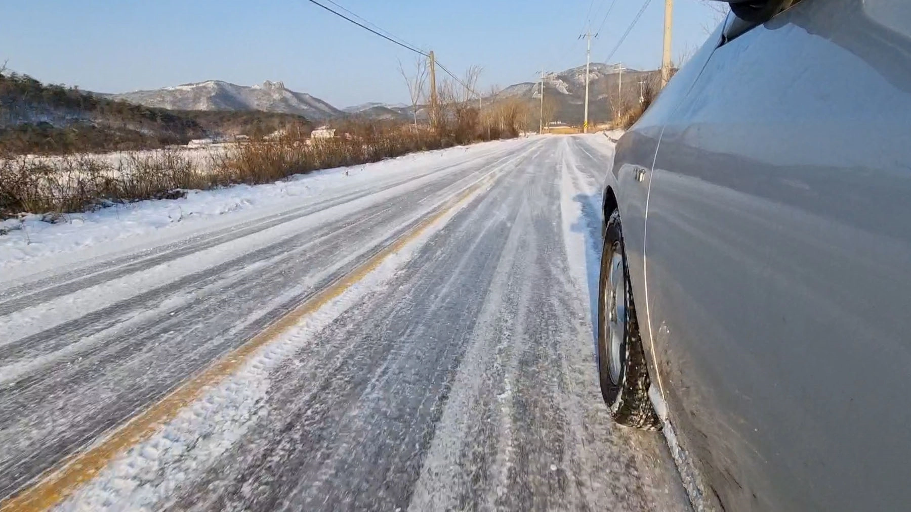 눈길 빙판길 주행 모습