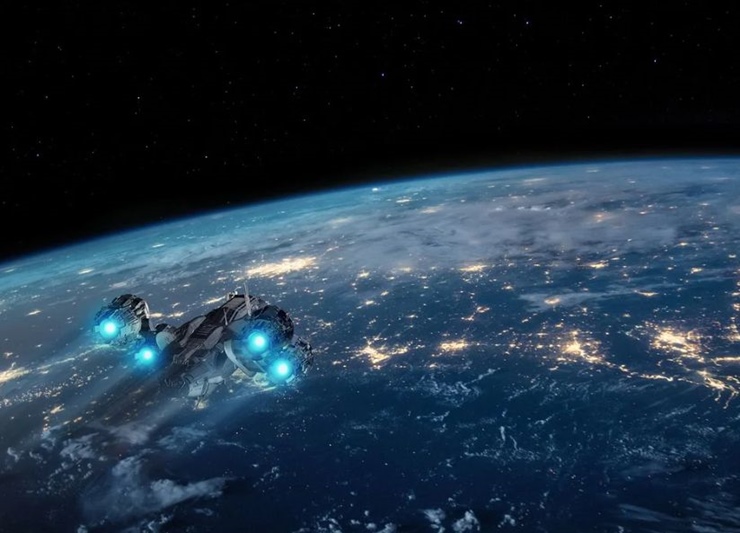 우주-비행하는-우주선