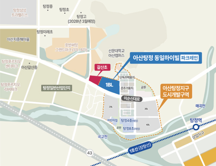 아산탕정동일하이빌 입지