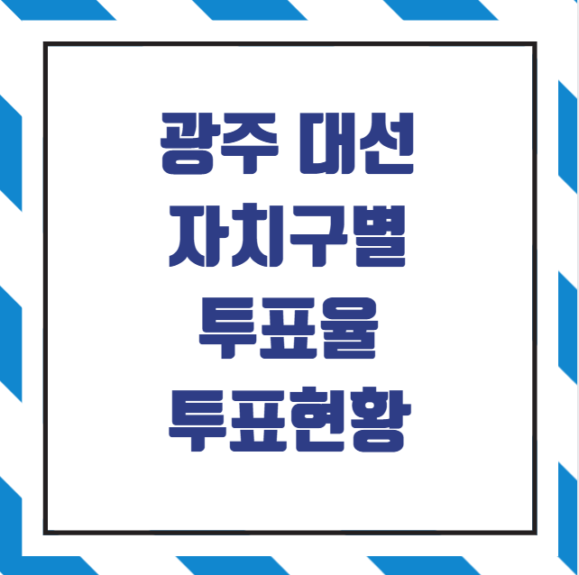 광주광역시 대선 최고 최저 투표율 투표현황