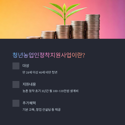 청년농업인정착지원사업이란?