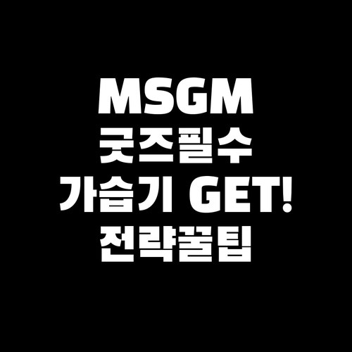 스타벅스 MSGM 굿즈 획득 전략 플..