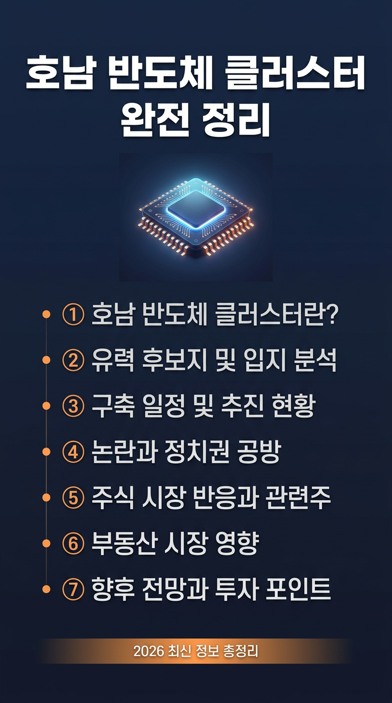 호남 반도체 클러스터, 위치, 구축 일정, 논란 및 공방, 반응, 관련주, 부동산, 입지 분석, 투자 및 향후 전망