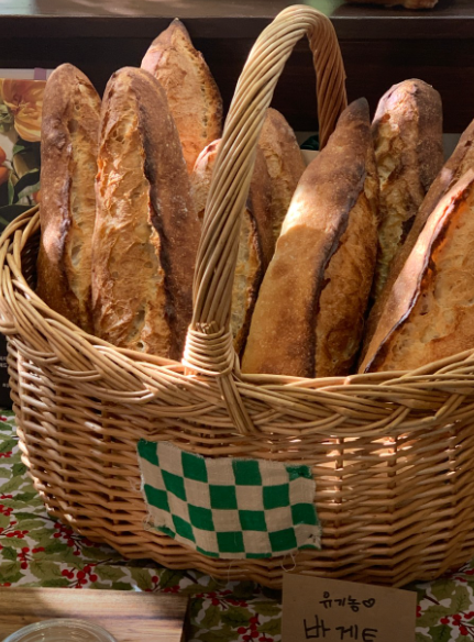 방금나온 바게트빵