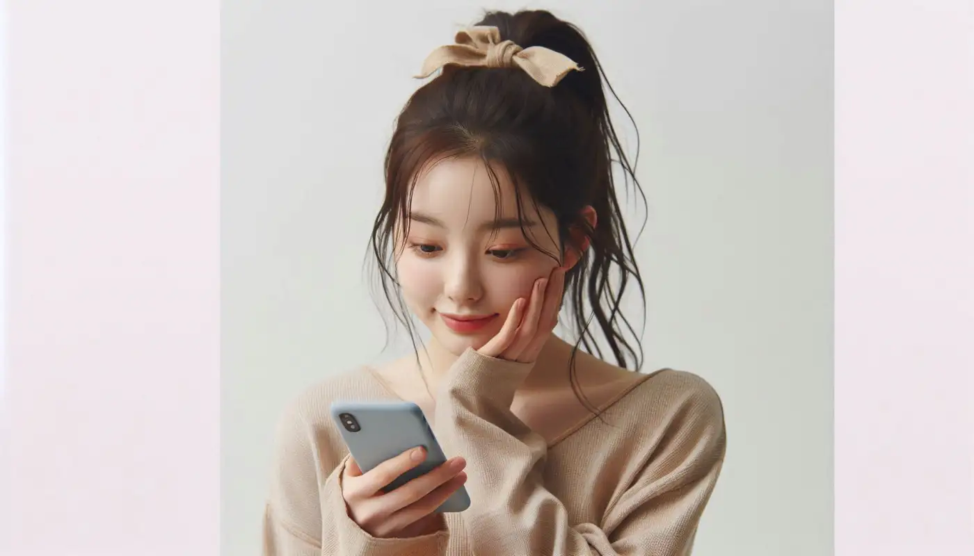 에이닷-전화-설정-방법을-알아보는-여성의-모습