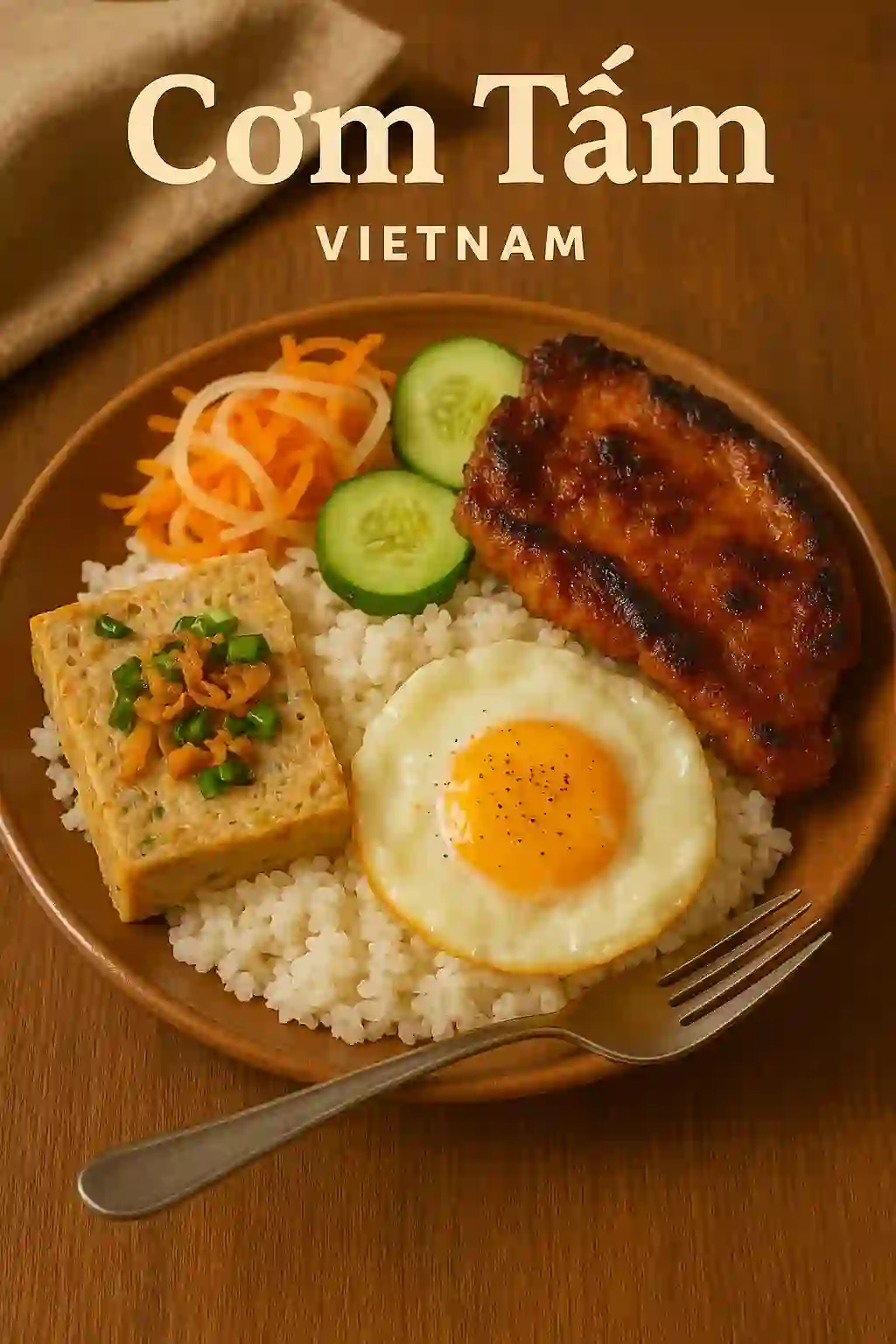 베트남식 돼지고기구이 밥요리 콤타우 사진