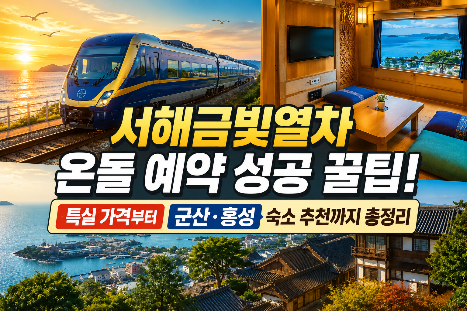 서해금빛열차 온돌 예약 성공 꿀팁! 특실 가격부터 군산&middot;홍성 숙소 추천까지 총정리 관련 사진