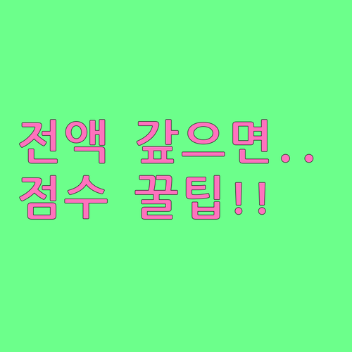 신용사면 자동 반영 시점 전액 상환 ..