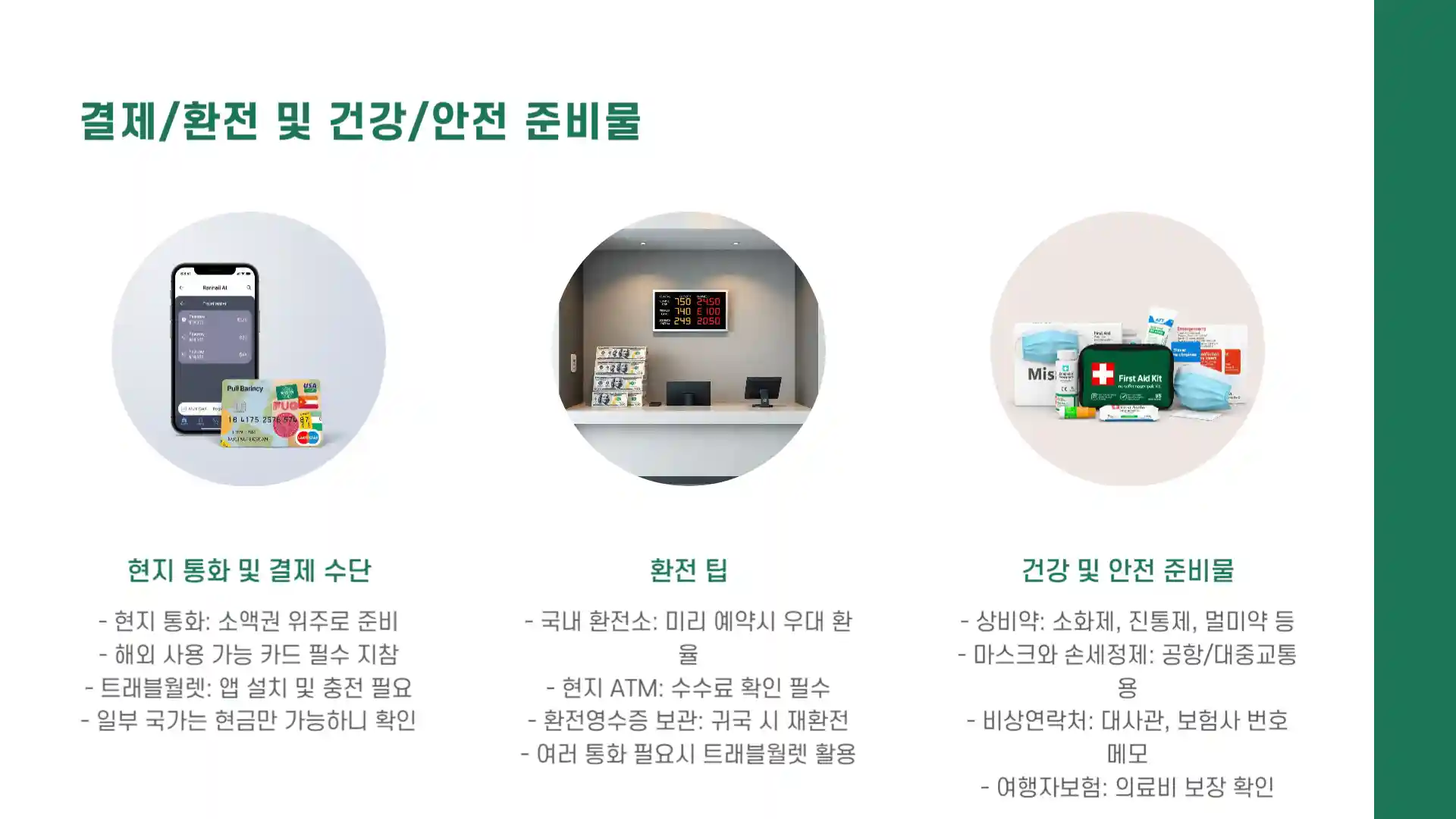 해외 여행 준비물 체크리스트