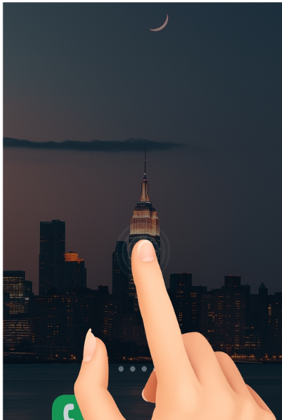 방법 1: 휴대폰 홈 화면에서 빈 공간 길게 누르기