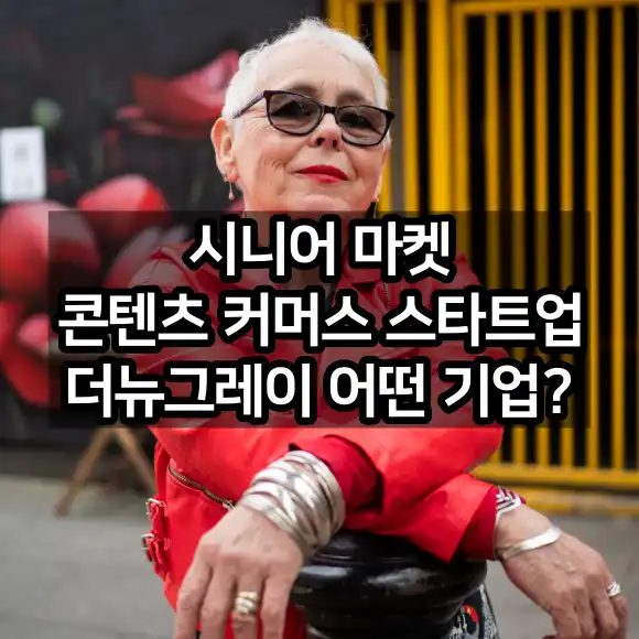 시니어 마켓 콘텐츠 커머스 스타트업 더뉴그레이 어떤 기업인가?