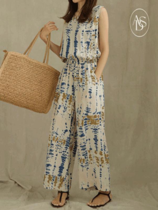 믹스 나염 점프수트