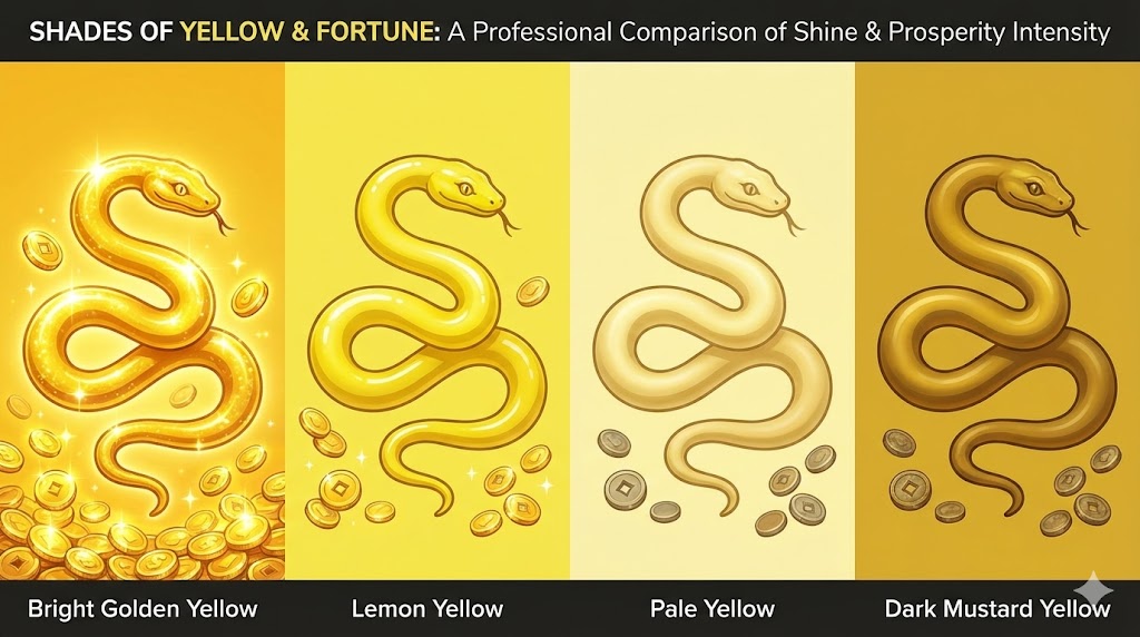 노란 뱀 꿈해몽 - 황금처럼 빛나는 재물운이 온다