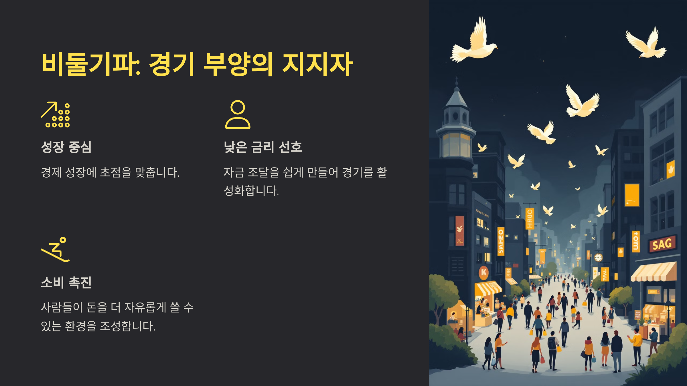 비둘기파: 경기 부양의 지지자