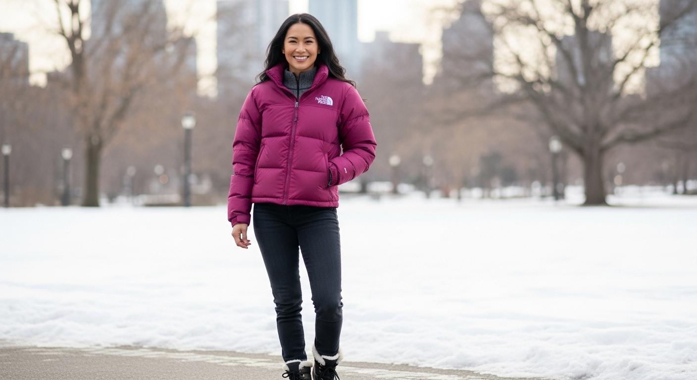 노스페이스 숏패딩 여성