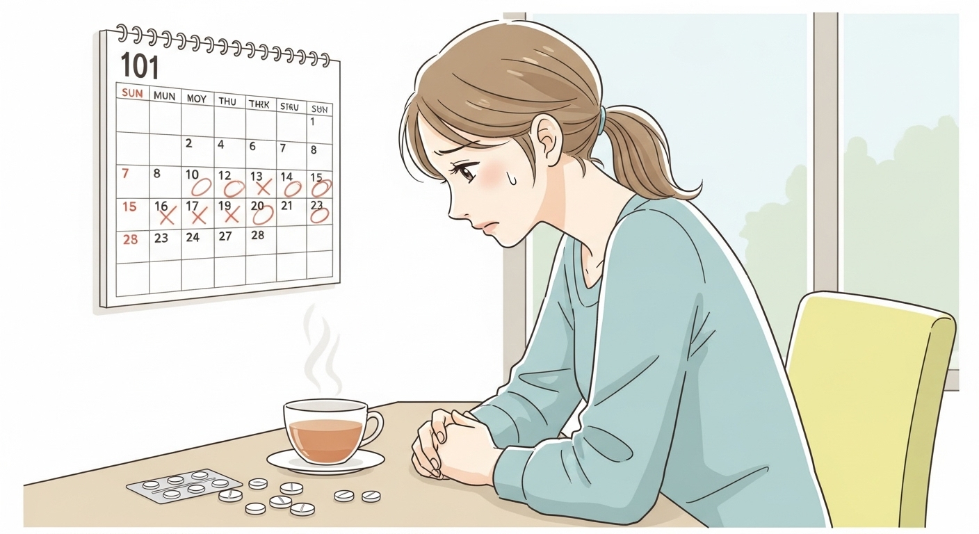 생리 지연, 자궁내막, 생리 고민