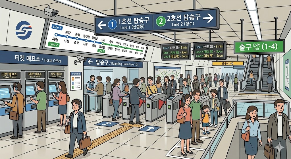 수인분당선 급행 지하철 시간표