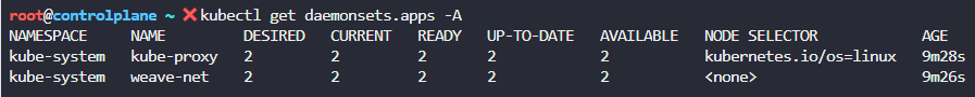 kubectl get daemonset