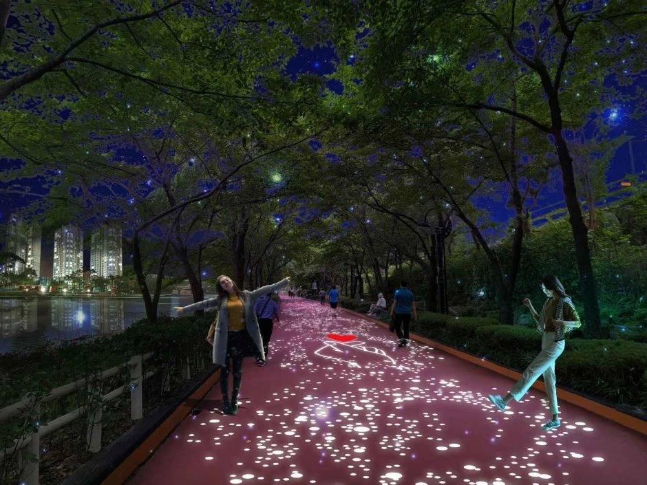 호수의 가을과 겨울 그리고 루미나리에