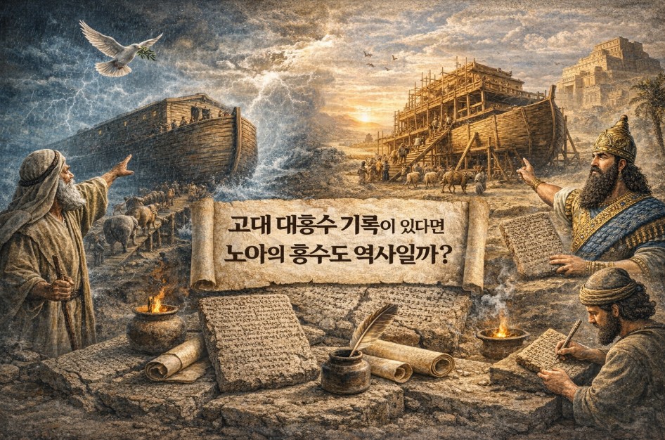 노아 홍수 이야기와 길가메시 서사시 홍수 이야기 비교 이미지