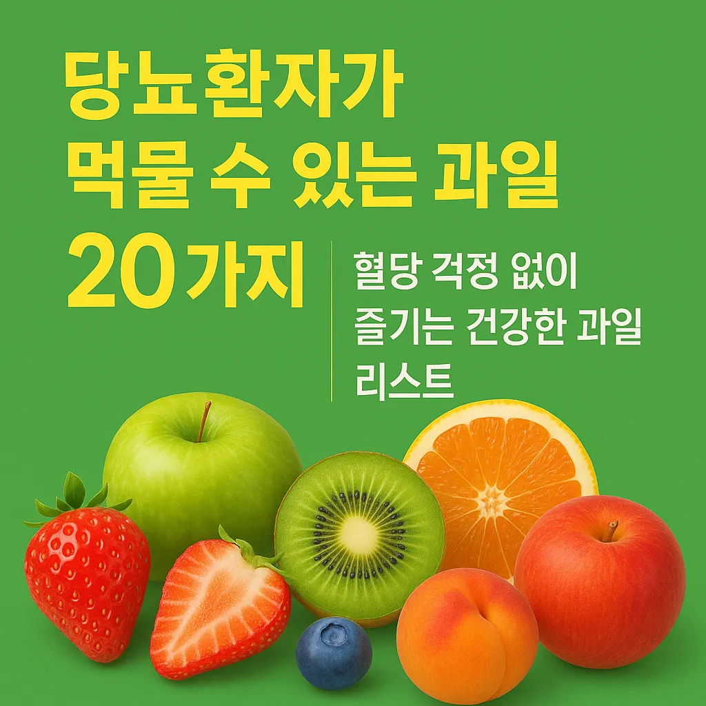 당뇨환자가 먹을 수 있는 과일 20가지｜혈당 걱정 없이 즐기는 건강한 과일 리스트