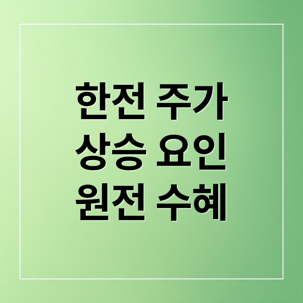 한국전력 주가상승 비밀