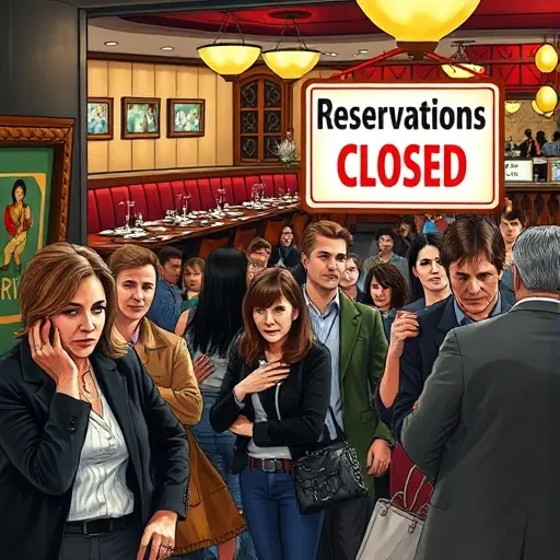 노쇼 때문에 다른 손님들이 예약을 하지 못하거나 대기해야 하는 상황을 보여줍니다.