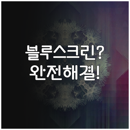 메모리 그래픽 드라이버 블루스크린 오..