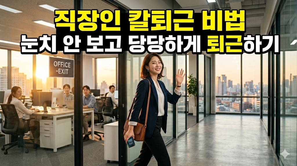 직장인 칼퇴근 비법을 실천하며 자신감 있게 정시 퇴근하는 직장인의 모습