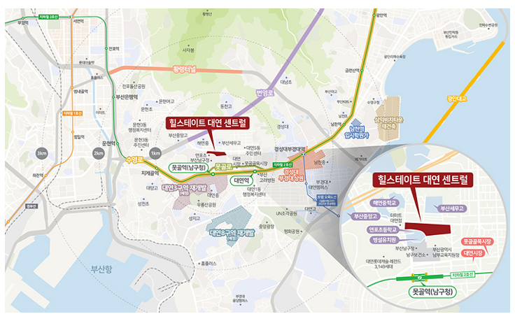 힐스테이트 대연 센트럴 위치