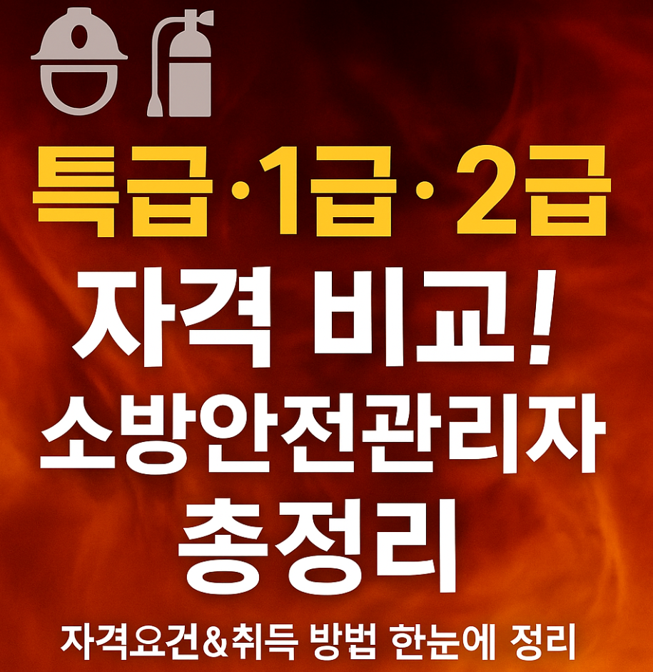 소방안전관리자 등급별 업무와 자격요건, 취득 방법 완전 정리 (특급/1급/2급)