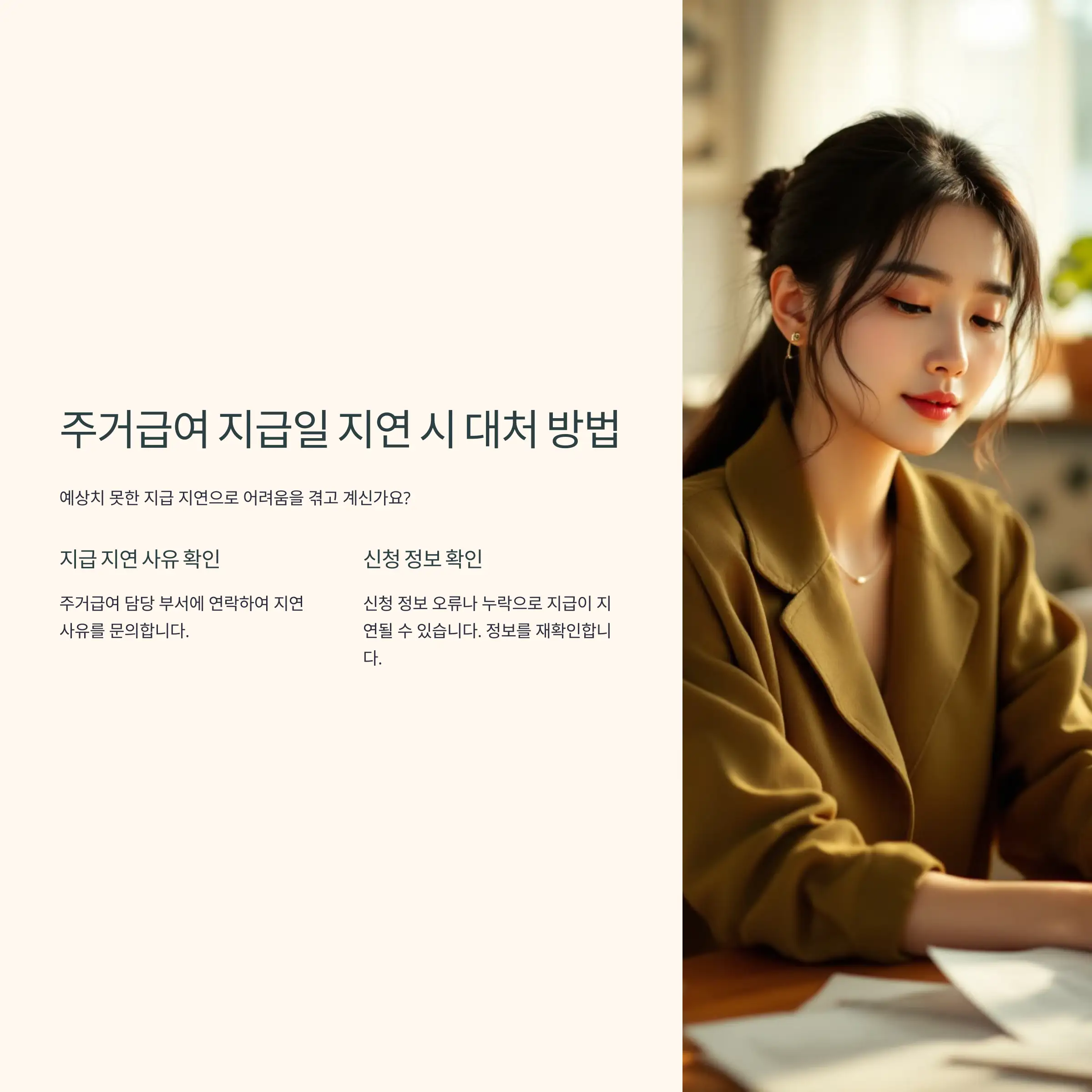 주거급여 지급일 지연 시 대처 방법 계좌 오류